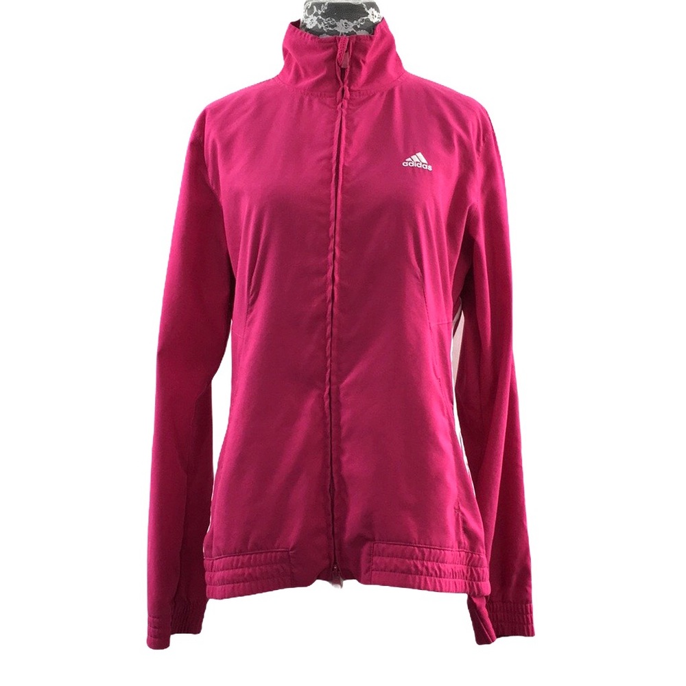 Adidas Pink Track Jacket Full Zip Jogging Training